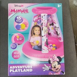 Disney Minnie Pink Inflatable Adventure Playland with Colorful Balls